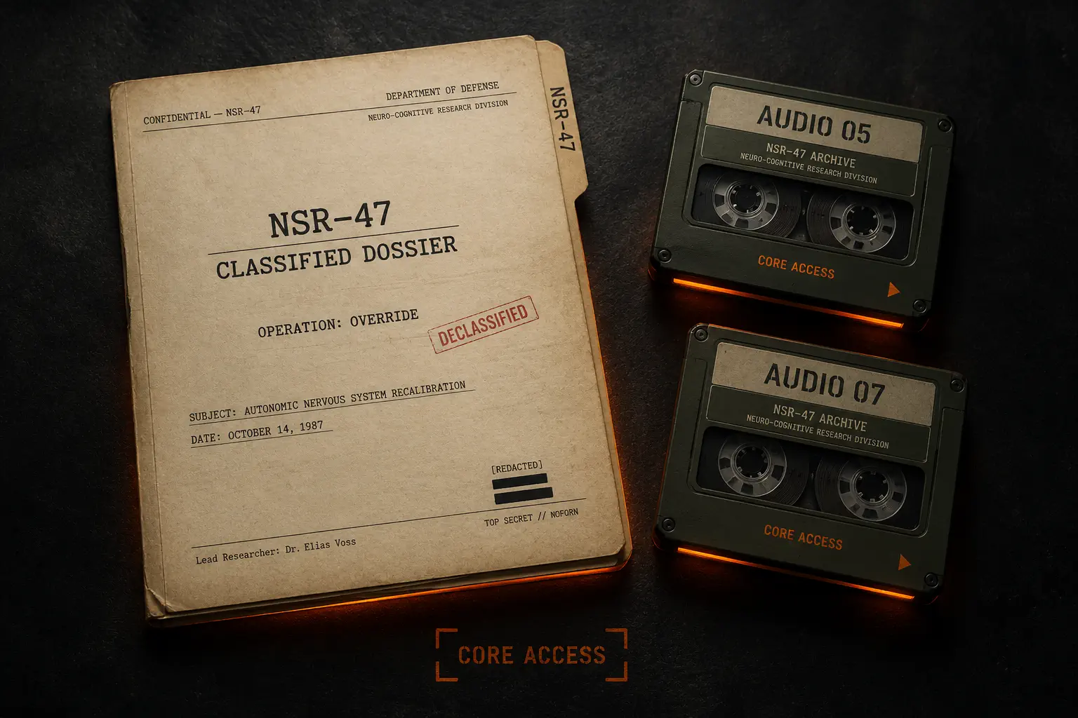 Core Access — NSR-47 Dossier + 2 Audio Sessions